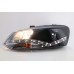 Volkswagen Polo 10- Black Projecor Headlamp w LED